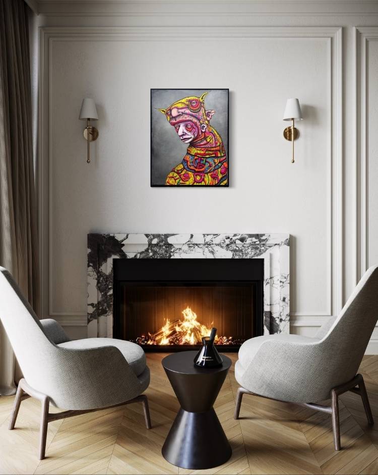 "Children's Book or Horror Story" Framed Original 24x30 on Canvas