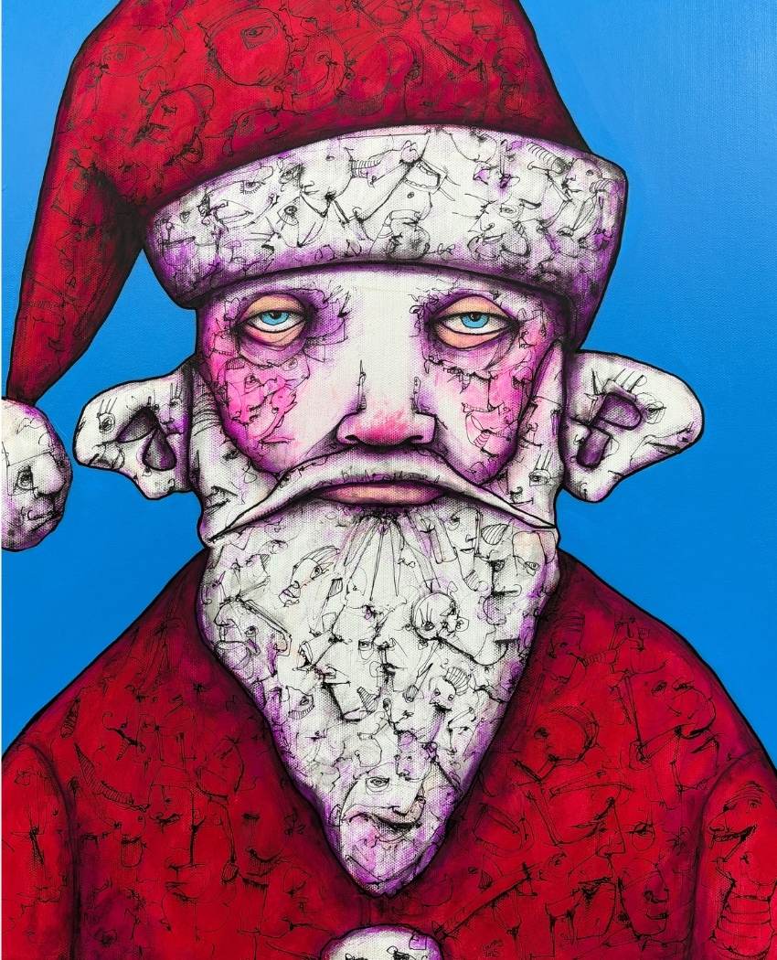 "Santa Shift at Sears" 16 x 20 inch on Canvas
