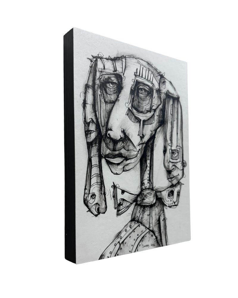 "Trying to Fit In" 5x7 Original