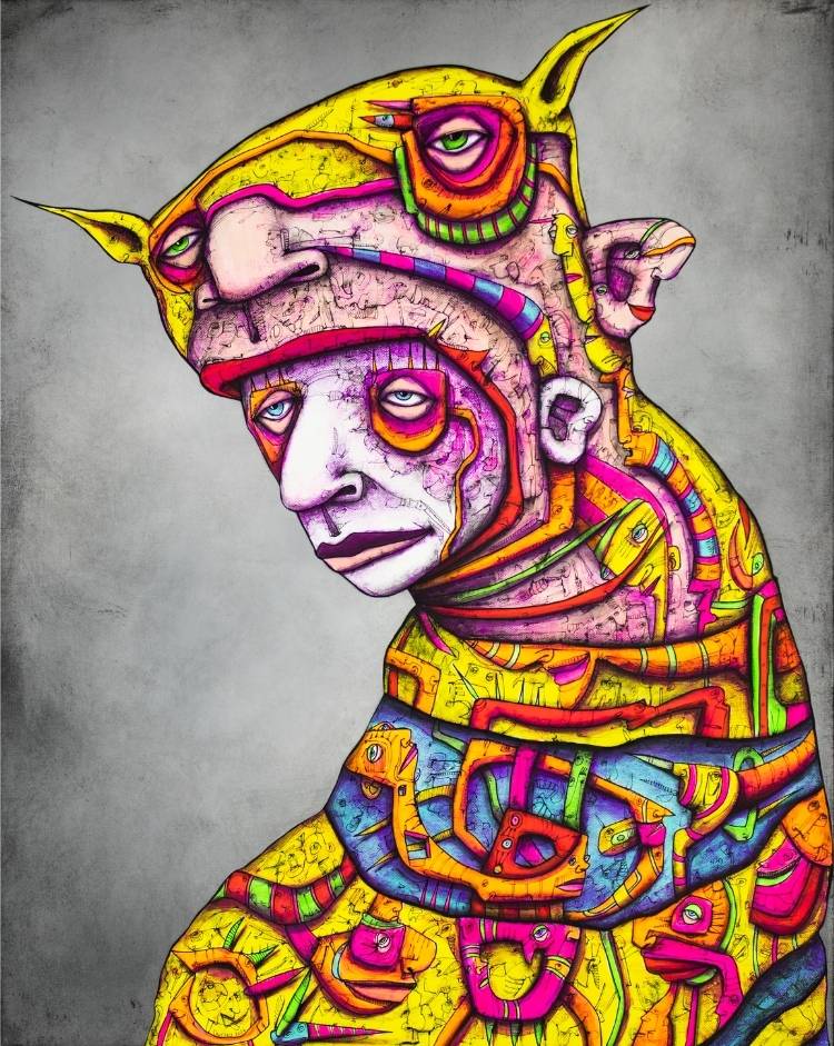 "Children's Book or Horror Story" Framed Original 24x30 on Canvas