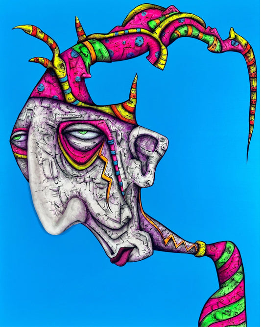 "Medicene Man" 24 in x 30 in On Cradled Wood