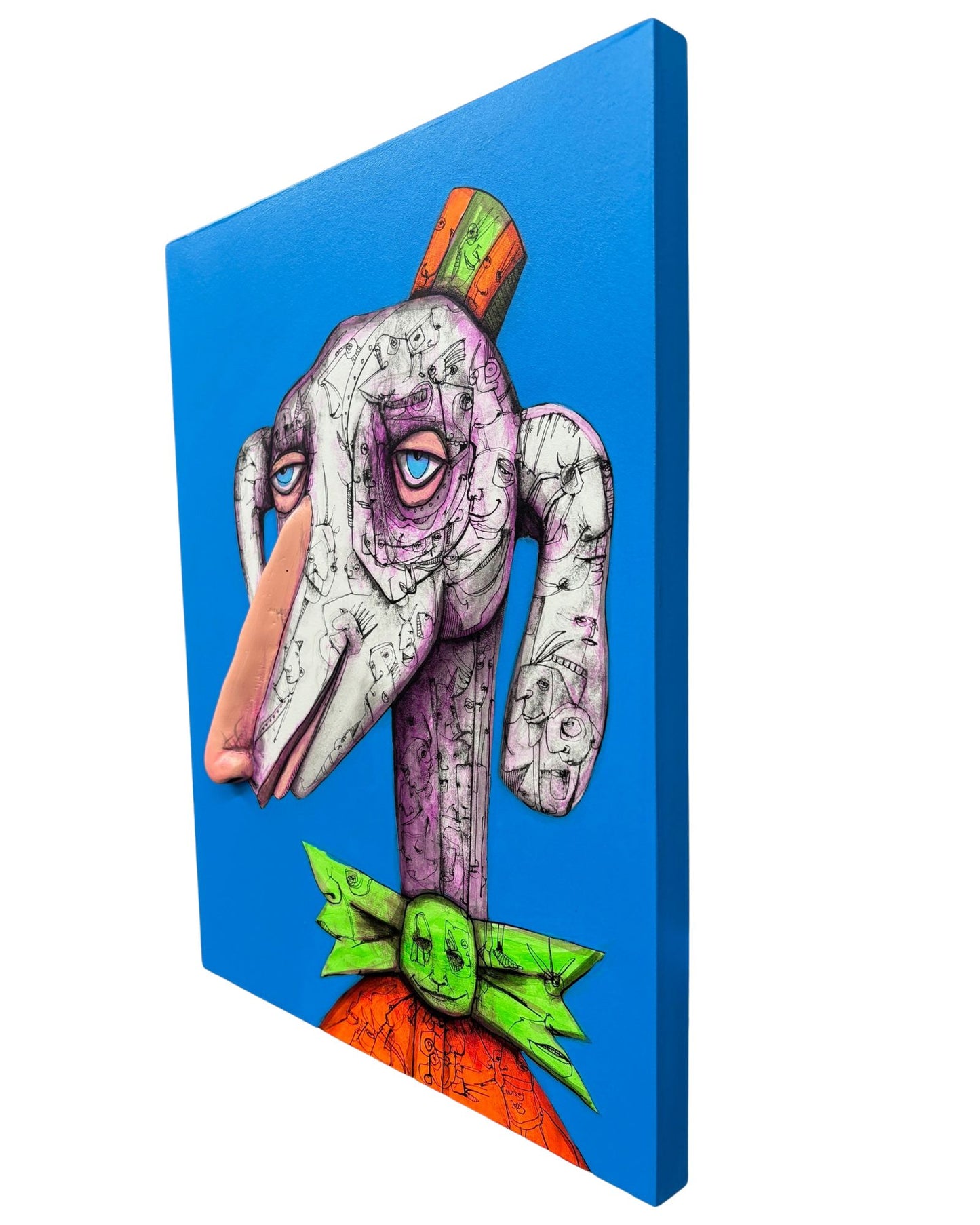 "Elijah Dachshund" 14 in x 11 in 3D Mixed Media