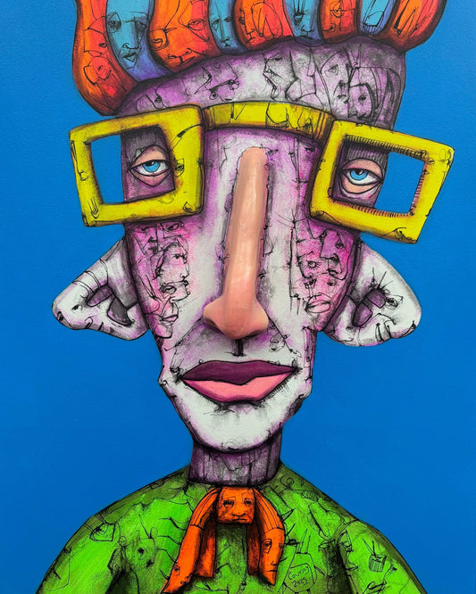 "Antique Road Show" 14 in x 11 in 3D Mixed Media