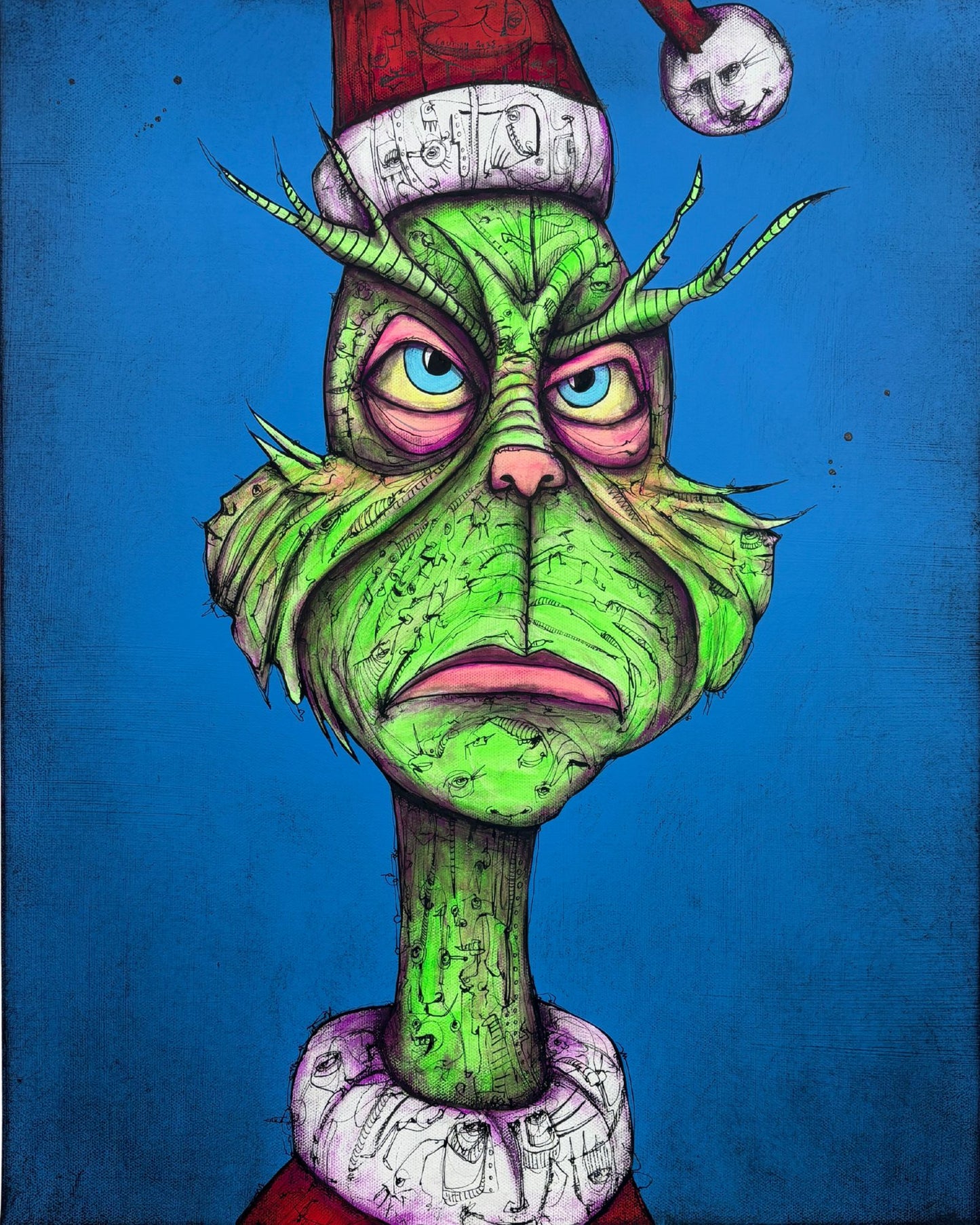 "Grinch" 16 x 20 inch on Canvas